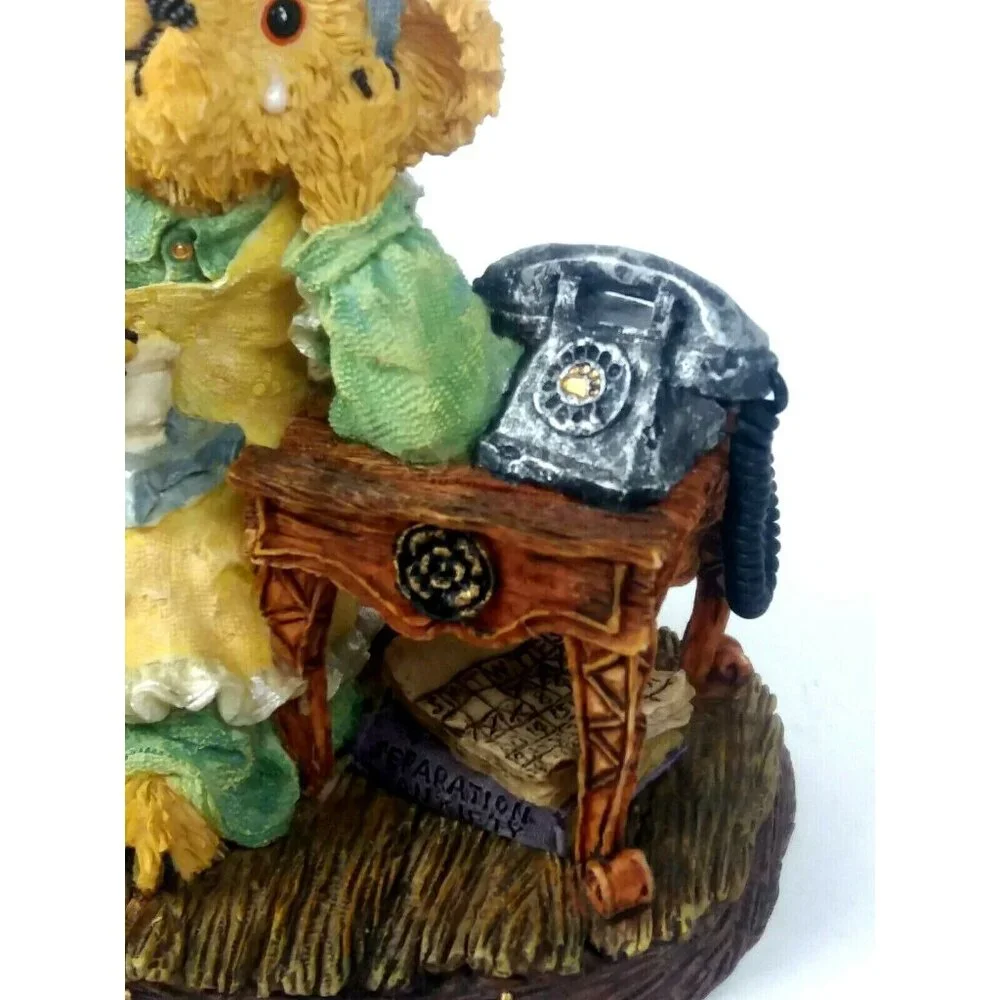 Boyds Momma Figurine Bearstone Collection Momma Guiltrip Call Your Mom First Ed - Picture 3 of 9